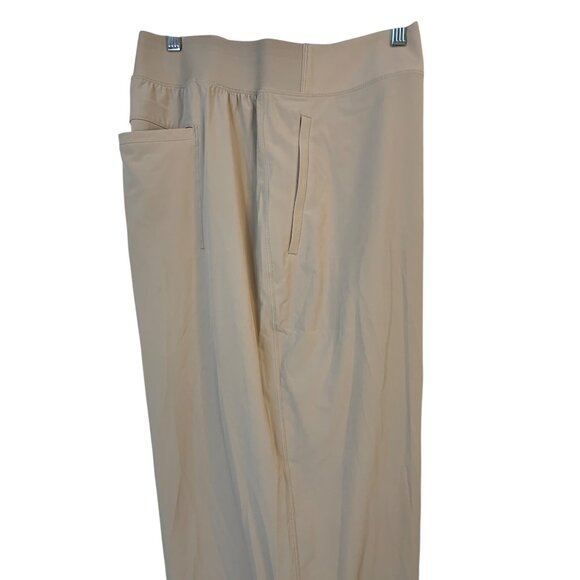 Athleta Brooklyn Heights New Wide Leg Pant Size 20 Recycled Material Beige RZ - Picture 11 of 12